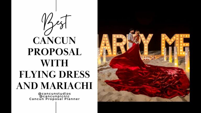 Read more about the article Best Cancun Proposal with Flying dress and Mariachi