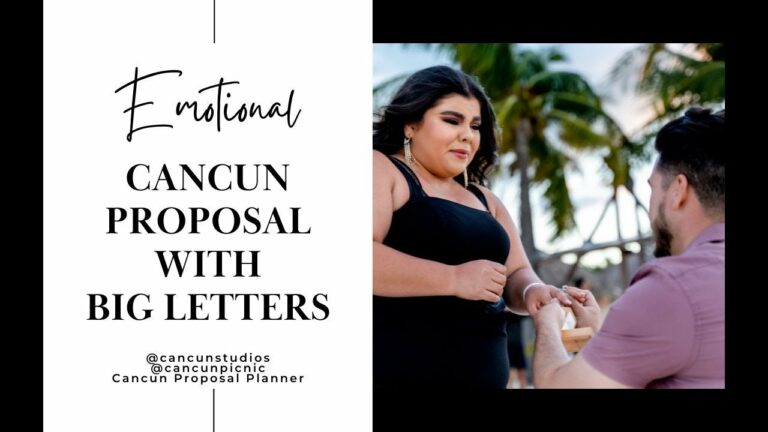 Read more about the article Emotional Cancun Proposal with Big Letters