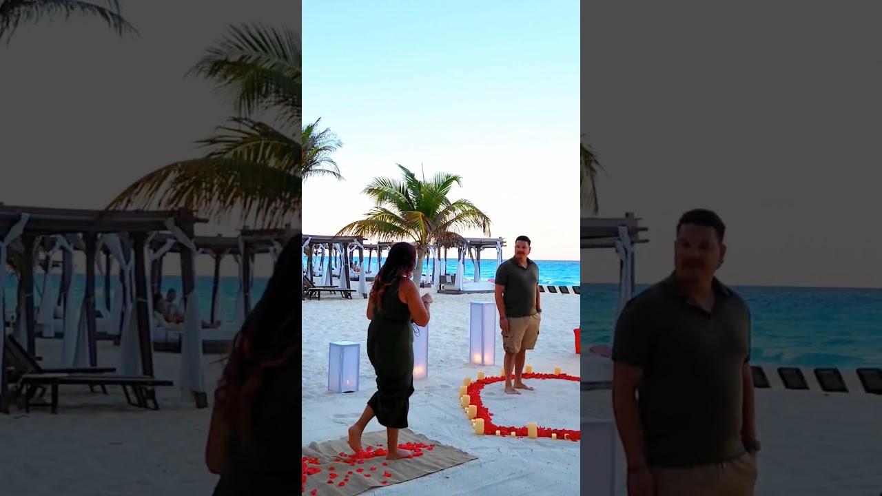 Read more about the article He surprised her by telling her it was a dinner! #cancunproposal