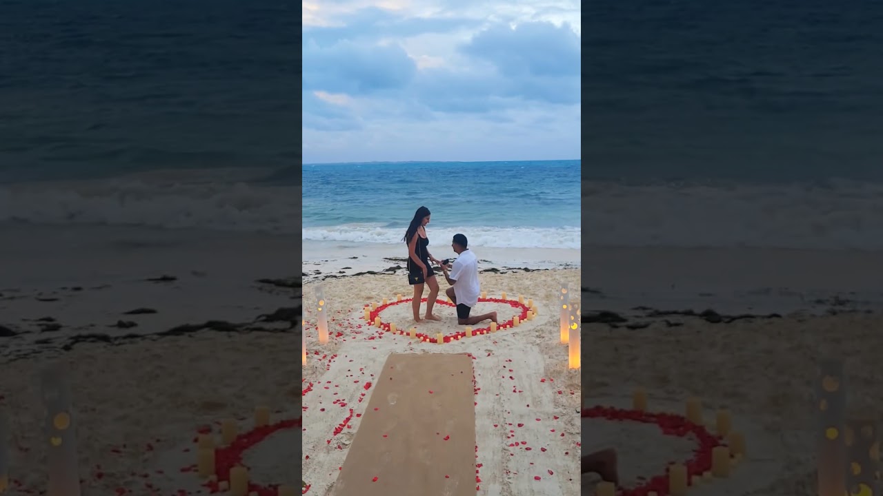 Read more about the article Not even the weather can ruin a magical moment! #cancunproposal #proposal #love #beach #engagement