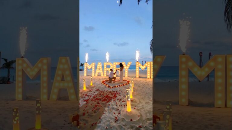 Read more about the article She said yes to her magical proposal !❤️💍 #cancunproposal #marriageproposal #engaged