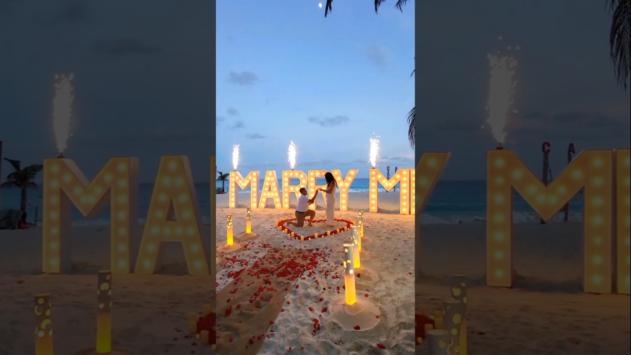 Read more about the article She said yes to her magical proposal !❤️💍 #cancunproposal #marriageproposal #engaged