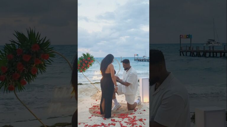 Read more about the article We love when they get emotional! #cancunproposal #proposal #marriageproposal #engaged #engagement