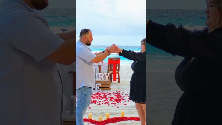 Read more about the article Perfect day for a perfect proposal! #cancunproposalplanner #engaged #love #marriageproposal #beach