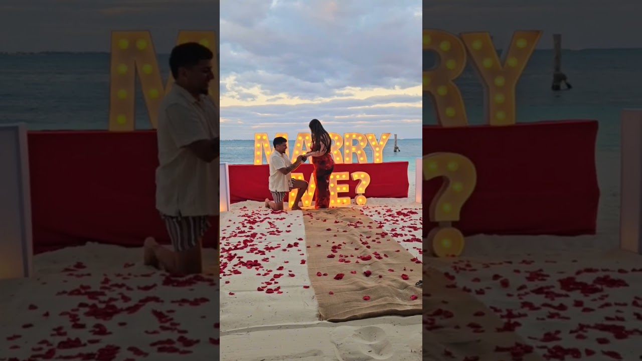 Read more about the article Two hearts, one shore, endless love. #cancunproposal #love #marryme #proposal #beach
