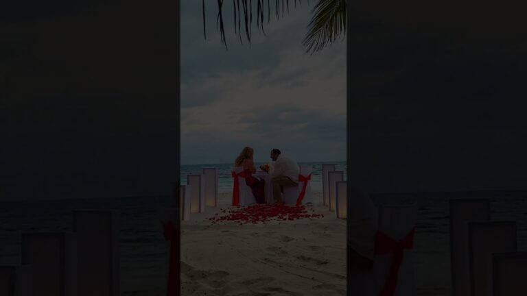 Read more about the article As the sun sets for this day, a new chapter of love begins! #cancunproposalplanner #engaged #sunset