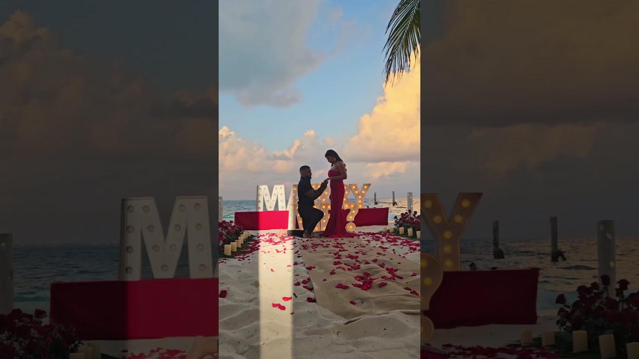 Read more about the article She came for the sunset and stayed for the proposal💖 #cancunproposal #proposal #cancunbeach #love
