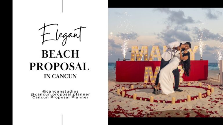 Read more about the article Elegant Beach Proposal in Cancun, Mexico