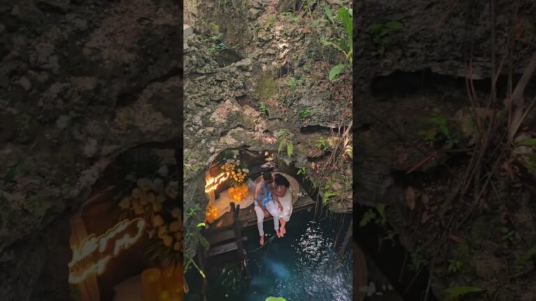 Read more about the article Cenote silence, broken by a song and a yes💖 #cancunproposal #proposalplanner #proposal #engagement