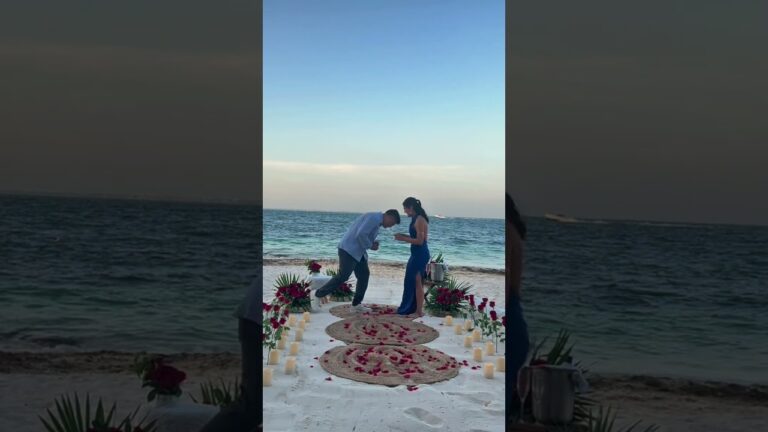 Read more about the article Roses led the way, but your love brought the light 🌹✨ #cancunproposalplanner #beachproposal #fyp
