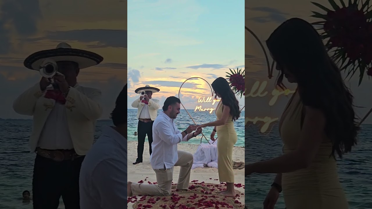 Read more about the article Love, sand, and a yes set to mariachi music🪇❣️ #cancunproposal #proposalplanner #proposal #engaged