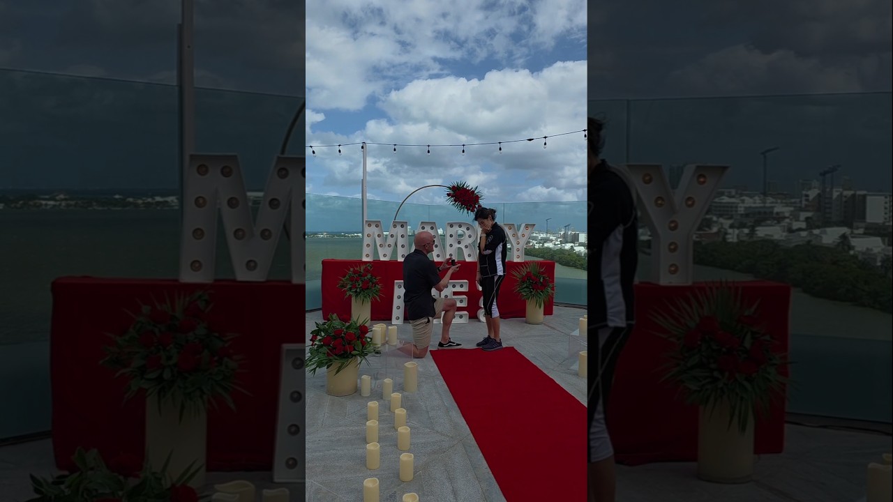 Read more about the article Imagine thinking he’s miles away & then he’s waiting on a rooftop in Cancun asking you to marry him