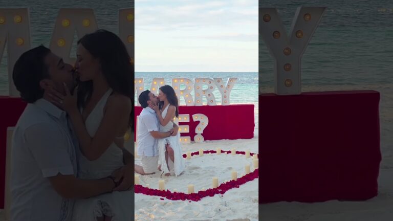 Read more about the article Happy tears + a beach proposal = the perfect yes#BeachEngagement #cancunproposal #ProposalPlanner