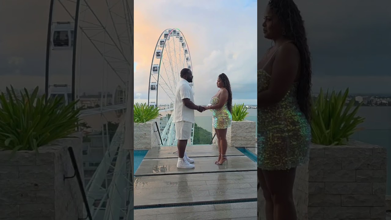 Read more about the article A rooftop, soft rain & a rainbow that appeared the moment he got down on one knee #cancunproposal