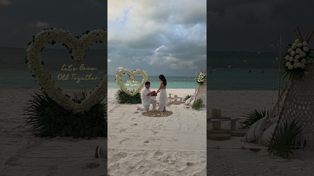 Read more about the article Rain tried to steal the moment, we changed the plan and made it more magical! #cancunproposal