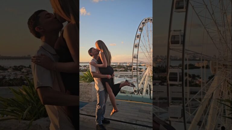 Read more about the article A perfect sunset overlooking the Cancun Ferris Wheel, & a “YES” that sealed their ❤️ #cancunproposal
