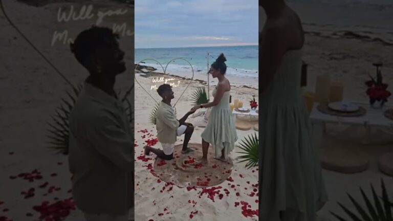 Read more about the article A love so big, even their tiniest miracle was there to witness it 🤍#proposalplanner #cancunproposal