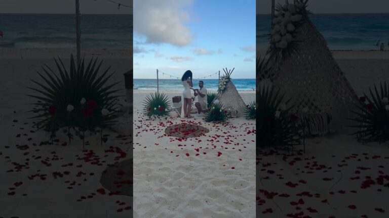 Read more about the article A Picnic on the beach turned Surprise Proposal #cancunproposal #shesaidyes #cancunpicnic #beaches