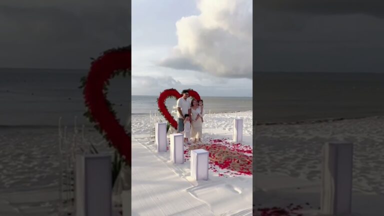 Read more about the article On Mothers day, her family gave her, a beautiful heart made of roses with a ring in hand #shesaidyes