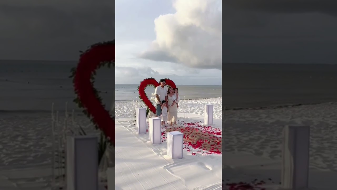 Read more about the article On Mothers day, her family gave her, a beautiful heart made of roses with a ring in hand #shesaidyes