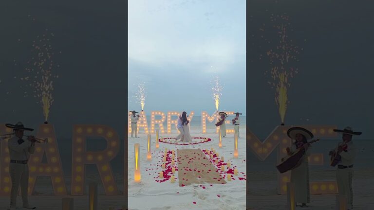 Read more about the article He turned his birthday into her engagement day #cancunproposal #engaged #love