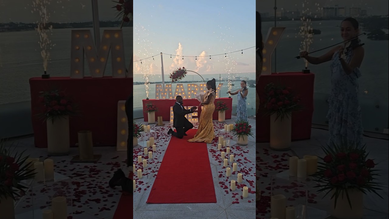 Read more about the article Pure elegance was the theme for this rooftop proposal #marryme #shesaidyes #cancunproposal