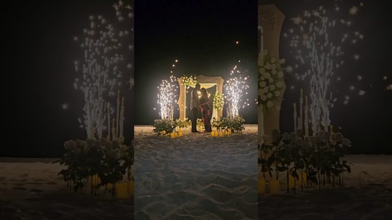 Read more about the article A magical night with Mariachi, sparklers and a “YES” from his forever love! #cancunproposal #love