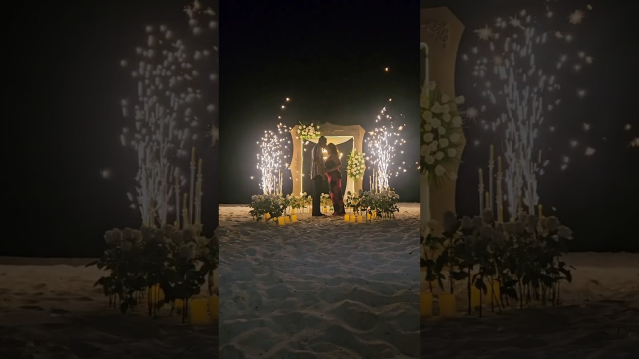Read more about the article A magical night with Mariachi, sparklers and a “YES” from his forever love! #cancunproposal #love